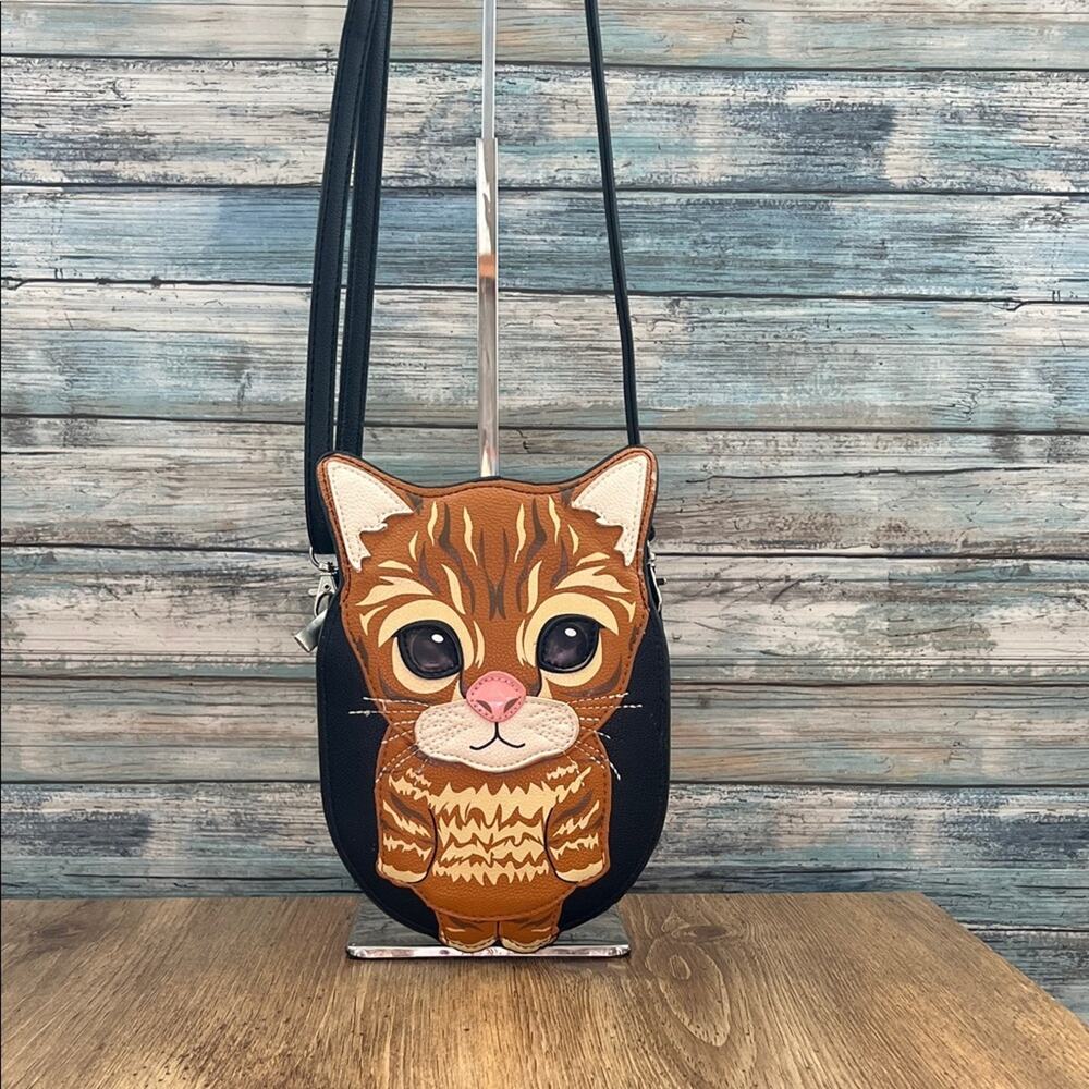 Sleepyville Critters Orange Cat Faux Leather Bag